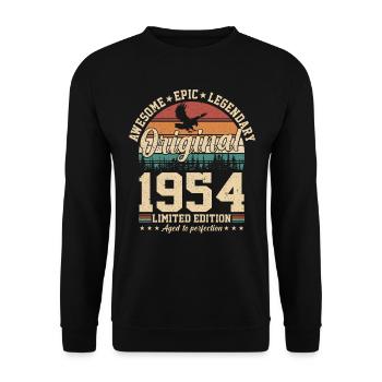 1954 : une année d’anniversaire légendaire - Sweat-shirt Unisexe - noir - Devant - Alina (178cm) & Michal (187cm)