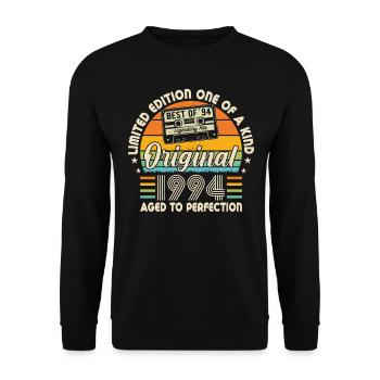 Anniversaire du millésime 1994 - Sweat-shirt Unisexe - noir - Devant - Alina (178cm) & Michal (187cm)