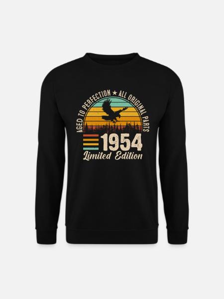 1954 - 70th Birthday Retro Design - Unisex Sweatshirt - black
