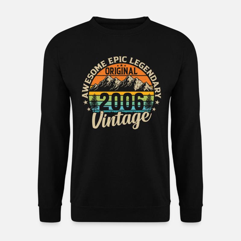 2006 Anniversaire Style rétro - Sweat-shirt Unisexe - noir