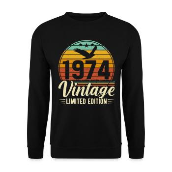 50e anniversaire 1974 Chemise - Sweat-shirt Unisexe - noir - Devant - Alina (178cm) & Michal (187cm)