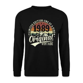 1989 : Célébration d’une année de naissance légendaire ! - Sweat-shirt Unisexe - noir - Devant - Alina (178cm) & Michal (187cm)