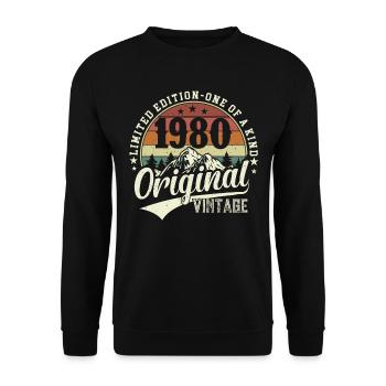 Legendary 1980s Anniversary Shirt - Unisex Sweatshirt - black - Front - Alina (178cm) & Michal (187cm)