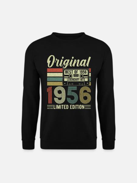 Elegantes 1956: Vintage Geburtstagsgeschenk - Unisex Pullover - Schwarz