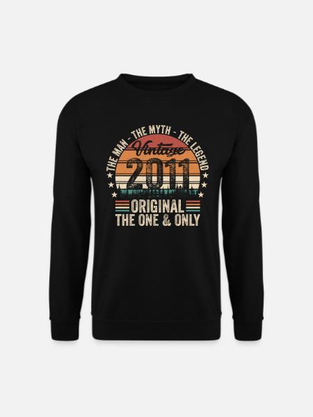 Vintage 2011 - Zeitlose Originalität - Unisex Pullover - Schwarz
