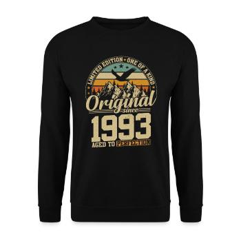 Vintage 1993 - Zeitlose Eleganz - Unisex Pullover - Schwarz - Vorne - Alina (178cm) & Michal (187cm)