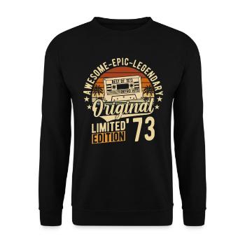 Iconique 1973 - Cadeau intemporel ! - Sweat-shirt Unisexe - noir - Devant - Alina (178cm) & Michal (187cm)