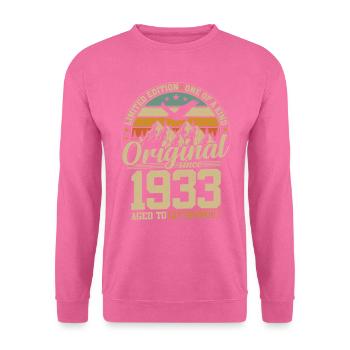Vintage 1933 Birthday - Unisex Sweatshirt - pink - Front