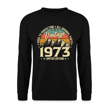 Legendary 1973 Birthday Shirt - Unisex Sweatshirt - black - Front - Alina (178cm) & Michal (187cm)