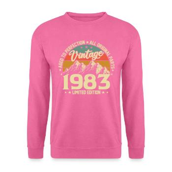 Vintage Geburtstag 1983 Retro - Unisex Pullover - Pink - Vorne