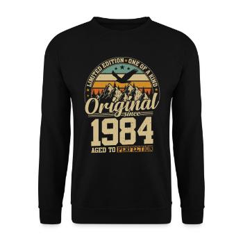 40e anniversaire légendaire 1984 - Sweat-shirt Unisexe - noir - Devant - Alina (178cm) & Michal (187cm)
