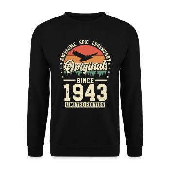 1943 : Intemporellement légendaire - Sweat-shirt Unisexe - noir - Devant - Alina (178cm) & Michal (187cm)