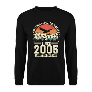 Légendaire 2005 Vintage Chemise d’anniversaire - Sweat-shirt Unisexe - noir - Devant - Alina (178cm) & Michal (187cm)