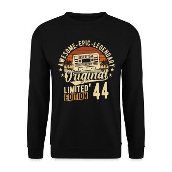80e anniversaire 1944 - Sweat-shirt Unisexe - noir - Devant - Alina (178cm) & Michal (187cm)