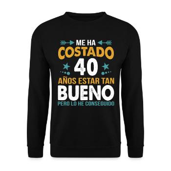 Célébration du 40e anniversaire Vintage - Sweat-shirt Unisexe - noir - Devant - Alina (178cm) & Michal (187cm)