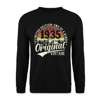 Légendaire 89e anniversaire 1935 - Sweat-shirt Unisexe - noir - Devant - Alina (178cm) & Michal (187cm)