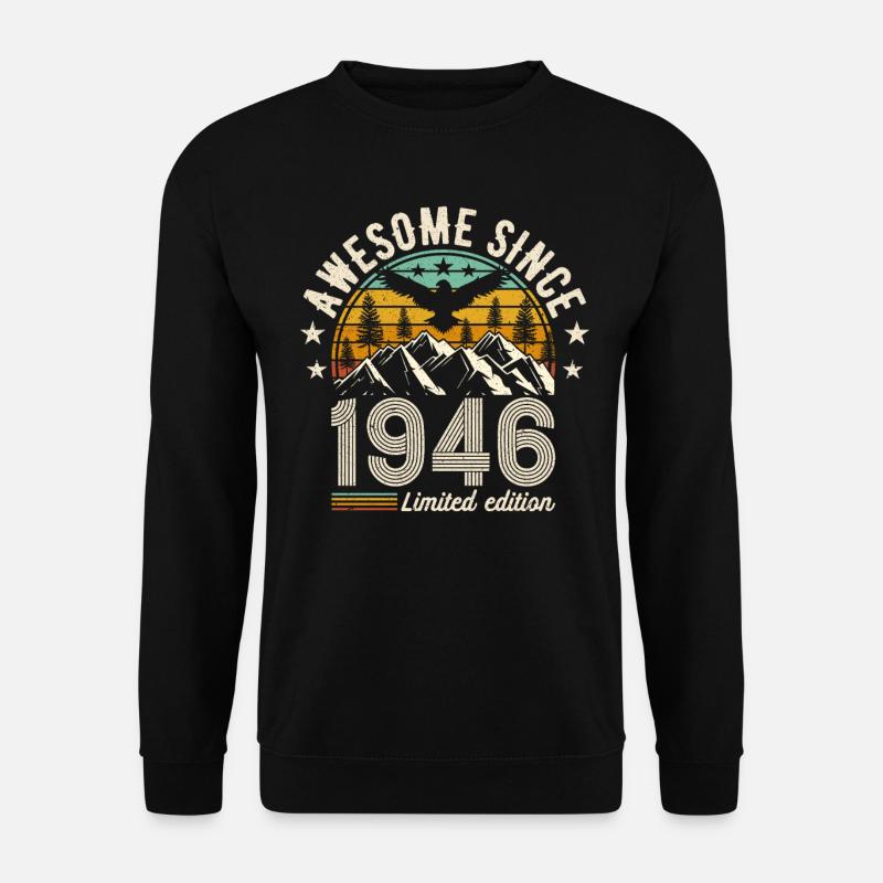 Millésime 1946 Anniversaire - Sweat-shirt Unisexe - noir