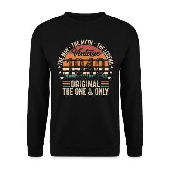 Legendary 84th birthday 1940 - Unisex Sweatshirt - black - Front - Alina (178cm) & Michal (187cm)