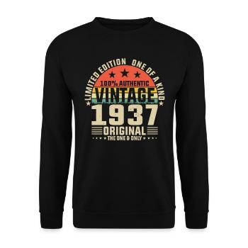 Légendaire 87e anniversaire 1937 - Sweat-shirt Unisexe - noir - Devant - Alina (178cm) & Michal (187cm)