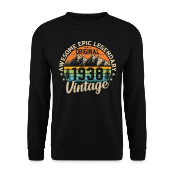 Legendary 86th birthday 1938 - Unisex Sweatshirt - black - Front - Alina (178cm) & Michal (187cm)