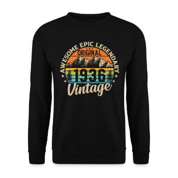 Légendaire 88e anniversaire 1936 - Sweat-shirt Unisexe - noir - Devant - Alina (178cm) & Michal (187cm)