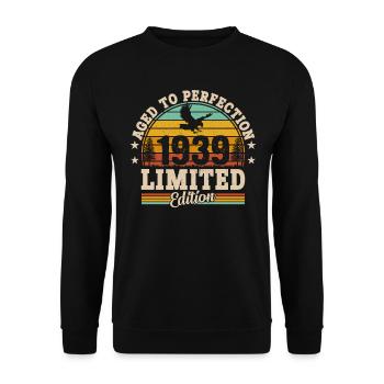 85e anniversaire légendaire en 1939 - Sweat-shirt Unisexe - noir - Devant - Alina (178cm) & Michal (187cm)