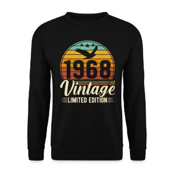 Né en 1968 - 56e anniversaire légendaire - Sweat-shirt Unisexe - noir - Devant - Alina (178cm) & Michal (187cm)