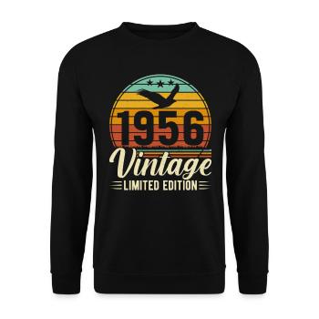 Legendary 68th birthday 1956 - Unisex Sweatshirt - black - Front - Alina (178cm) & Michal (187cm)