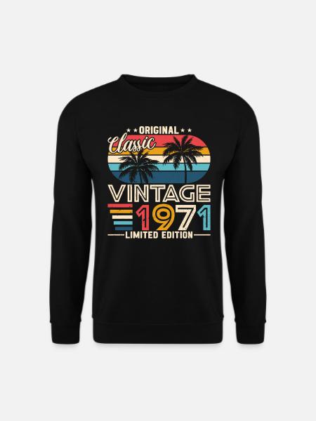 Millésime 1971 Anniversaire - Sweat-shirt Unisexe - noir