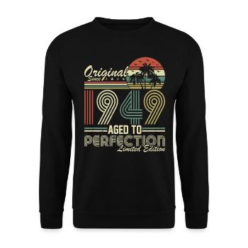 Millésime légendaire 1949 - 75 ans - Sweat-shirt Unisexe - noir - Devant - Alina (178cm) & Michal (187cm)