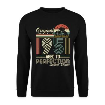 73rd Birthday Vintage 1951 Retro Birthday - Unisex Sweatshirt - black - Front - Alina (178cm) & Michal (187cm)
