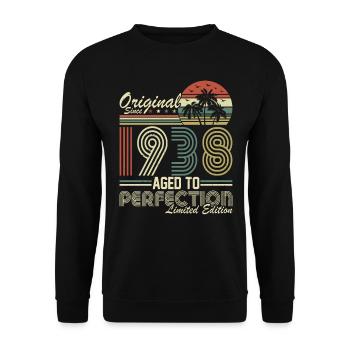 Millésime légendaire 1938 - Sweat-shirt Unisexe - noir - Devant - Alina (178cm) & Michal (187cm)