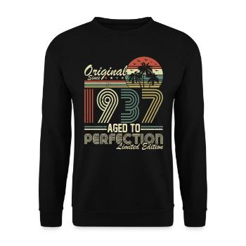 87. Geburtstag Vintage Retro 1937 - Sweat-shirt Unisexe - noir - Devant - Alina (178cm) & Michal (187cm)