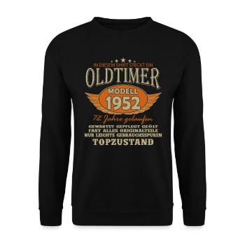 Vintage 1952 - Ein legendäres Jahr - Unisex Pullover - Schwarz - Vorne - Alina (178cm) & Michal (187cm)