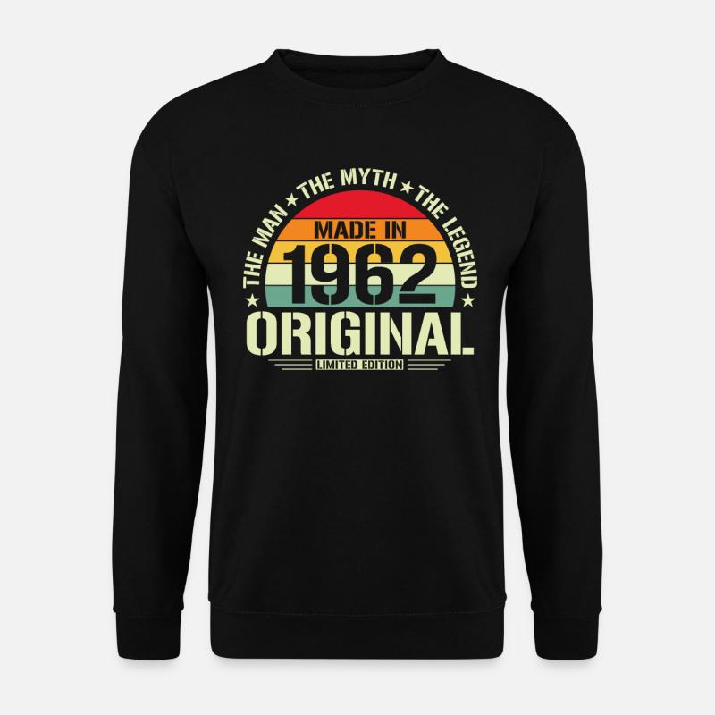 Millésime 1962 Anniversaire - Sweat-shirt Unisexe - noir