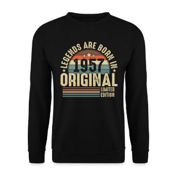 Legends Arise 1957 – Original Limited Edition - Unisex Sweatshirt - black - Front - Alina (178cm) & Michal (187cm)