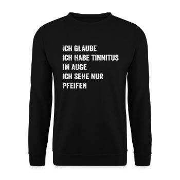 Auge-Pfeifen-Witz - Unisex Pullover - Schwarz - Vorne - Alina (178cm) & Michal (187cm)