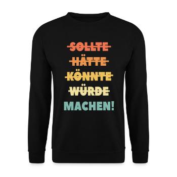 Sonniger Tag am Strand - Unisex Pullover - Schwarz - Vorne - Alina (178cm) & Michal (187cm)