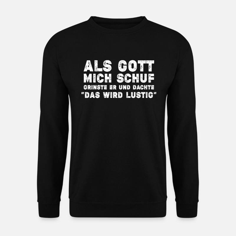 Göttlich Grinsen - Unisex Pullover - Schwarz