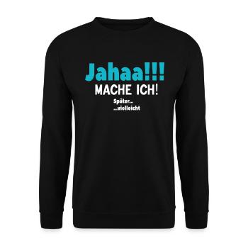Verspäteter Ehrgeiz - Unisex Pullover - Schwarz - Vorne - Alina (178cm) & Michal (187cm)