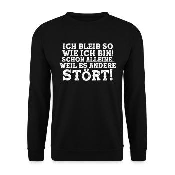 Einzigartig und Selbstbewusst - Unisex Pullover - Schwarz - Vorne - Alina (178cm) & Michal (187cm)