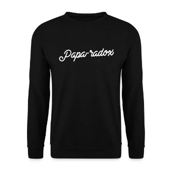 Papa-radox Chic - Sweat-shirt Unisexe - noir - Devant - Alina (178cm) & Michal (187cm)