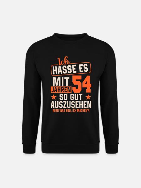 54 Jahre Jung - Vintage Geburtstagsspruch - Unisex Pullover - Schwarz