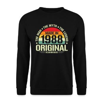 Legendary vintage 1988 - Unisex Sweatshirt - black - Front - Alina (178cm) & Michal (187cm)