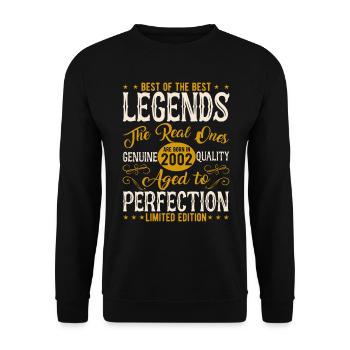 Vintage 2002 Birthday Gift - Unisex Sweatshirt - black - Front - Alina (178cm) & Michal (187cm)