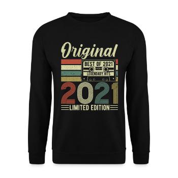 Legendary 3rd Birthday Year 2021 - Unisex Sweatshirt - black - Front - Alina (178cm) & Michal (187cm)