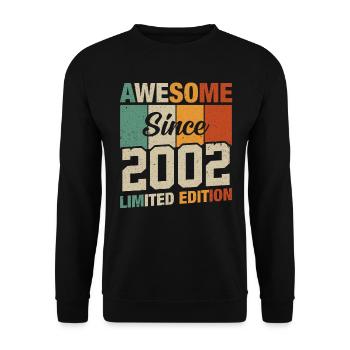 Legendäres Geburtsjahr 2002 - Unisex Pullover - Schwarz - Vorne - Alina (178cm) & Michal (187cm)