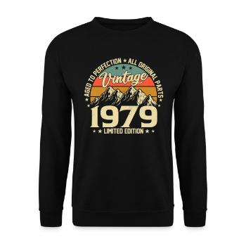 Jahrgang 1979 Legenden - Unisex Pullover - Schwarz - Vorne - Alina (178cm) & Michal (187cm)