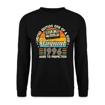 Born in 1996 Legends - Unisex Sweatshirt - black - Front - Alina (178cm) & Michal (187cm)