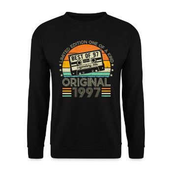 Millésime 1997 Anniversaire - Sweat-shirt Unisexe - noir - Devant - Alina (178cm) & Michal (187cm)